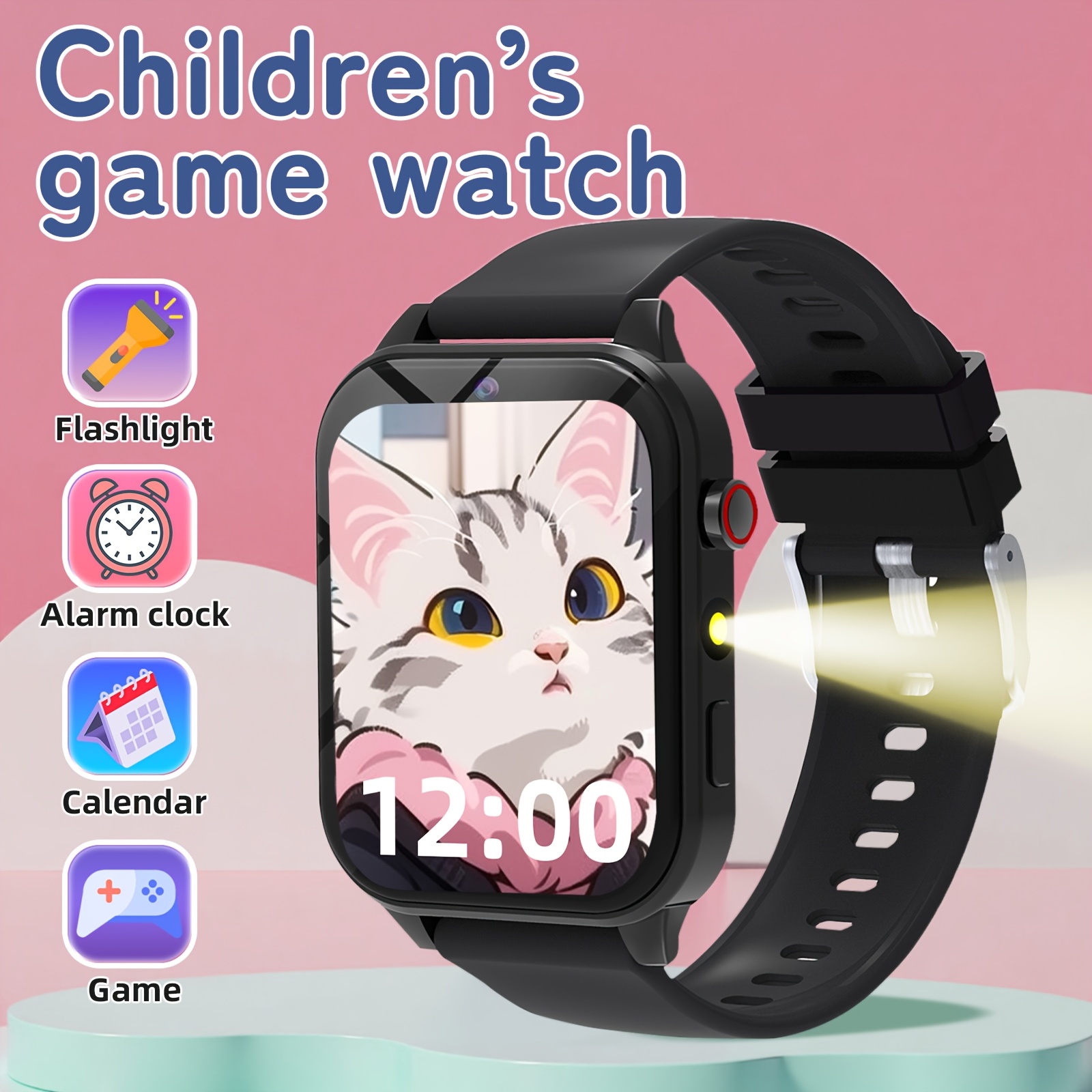 Kids Education Tablets - นาฬิกาอัจฉริยะสำหรับเด็กพร้อมเกมส์เสริมทักษะ กล้องถ่ายรูป และเครื่องเล่นเพลง - แท็บเล็ตหน้าจอสัมผัสสำหรับเด็กอายุ 3