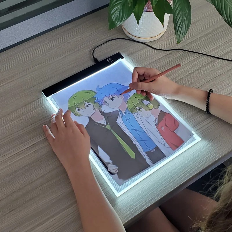 Kids Education Tablets - แผ่นวาดภาพ LED ปรับแสงได้ 3 ระดับ โต๊ะวาดภาพสำหรับการวาดภาพแอนิเมชัน