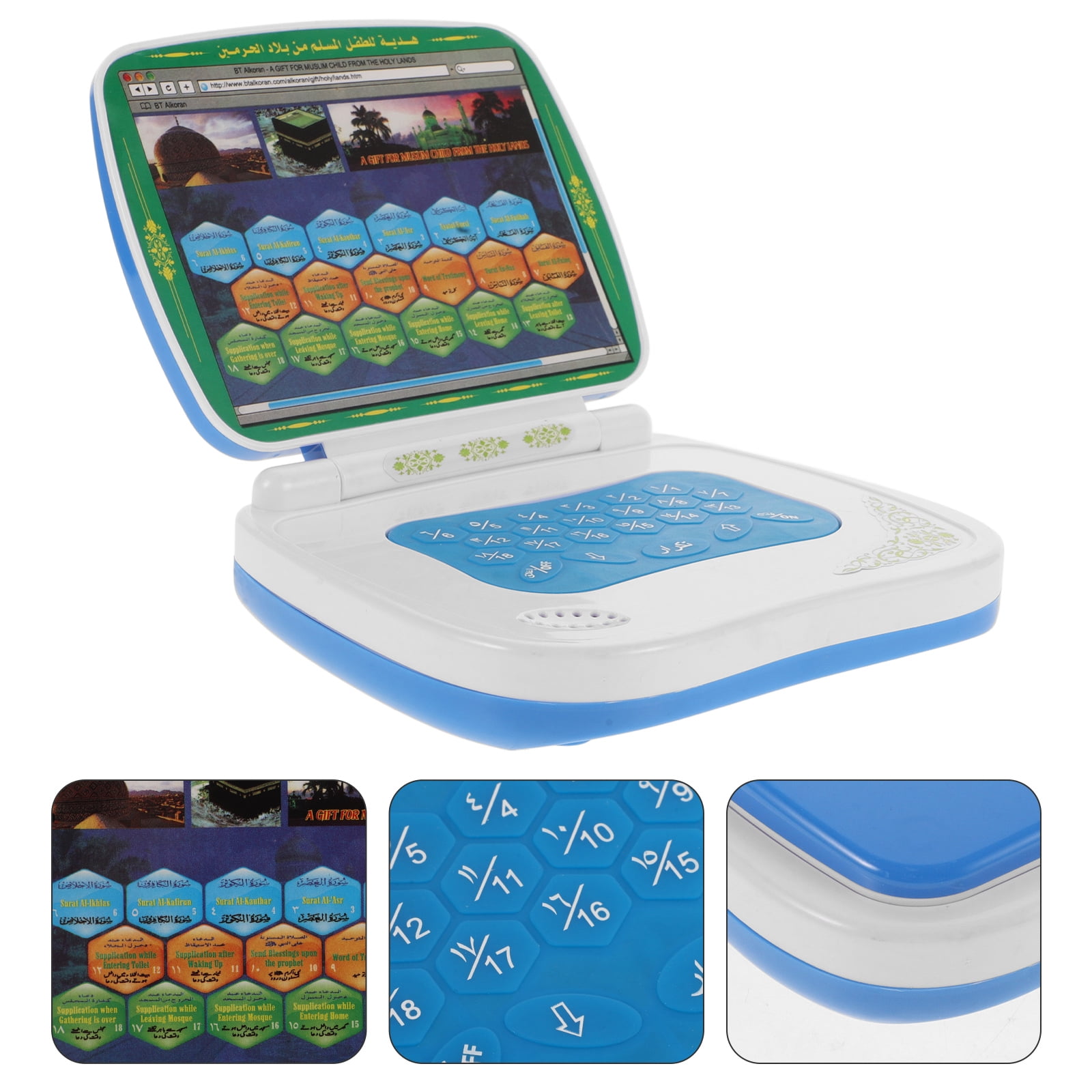 Kids Educational Computer - พับ Touch เครื่องการเรียนรู้ภาษาอาหรับสําหรับเด็ก Early Education ของเล่นภาษาอาหรับเด็กแล็ปท็อปของเล่นแล็ปท็อปของเล่นคอมพิวเตอร์