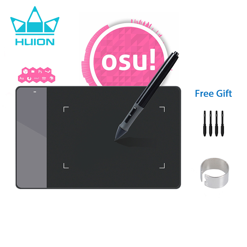 Kids Education Tablets - HUION 420แท็บเล็ตกราฟิก OSU Gaming ปากกาดิจิตอลแท็บเล็ตสำหรับ4X2.23นิ้วลายเซ็นเริ่มต้นเด็กของขวัญ