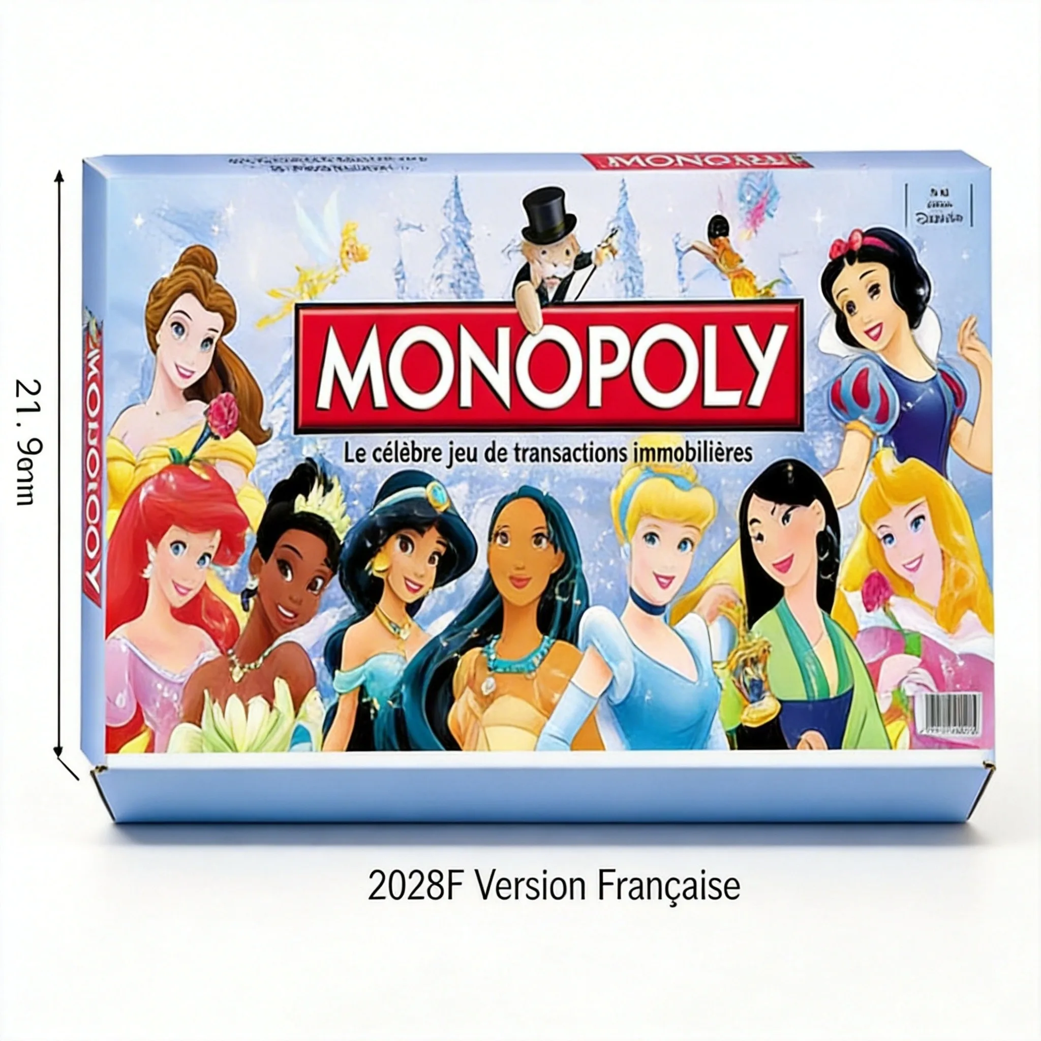 Hasbro Game Monopoly - MONOPOLY เจ้าหญิงดิสนีย์ ผลงานศิลปะสุดพิเศษสำหรับผู้ที่ชื่นชอบเกมกระดาน ความบันเทิงสำหรับงานปาร์ตี้ - เวอร์ชันภาษาฝรั่งเศส