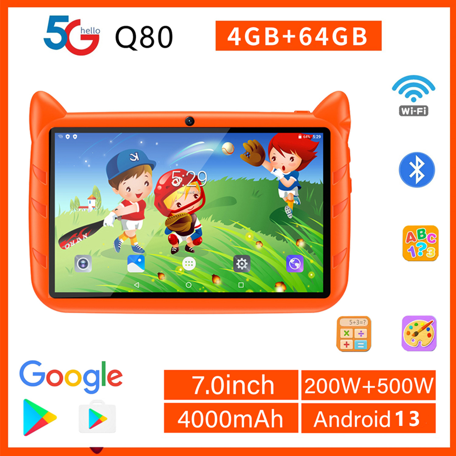 Kids Education Tablets - ใหม่ 5G WiFi เด็กแท็บเล็ต 7 นิ้ว