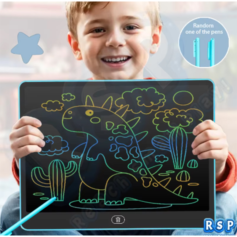 Kids Education Tablets - 16 นิ้ว LCD แท็บเล็ตกระดานเขียนสีดูเดิลฝึกนับเลขกระดานดำของเล่นเพื่อการศึกษาสำหรับ 3-12 ปีเด็กของขวัญ