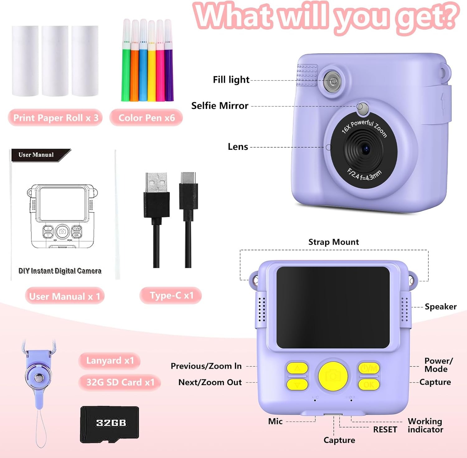 กล้อง Instantprint สำหรับเด็ก  - Kids Physical Education Videos บทวิจารณ์และราคา