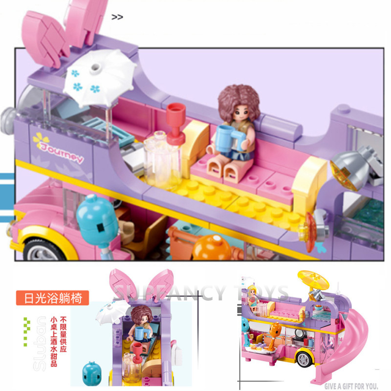 ตัวต่อสลูบัน 412 ชิ้น รถบัสกระ - Happy Kids Education บทวิจารณ์และราคา