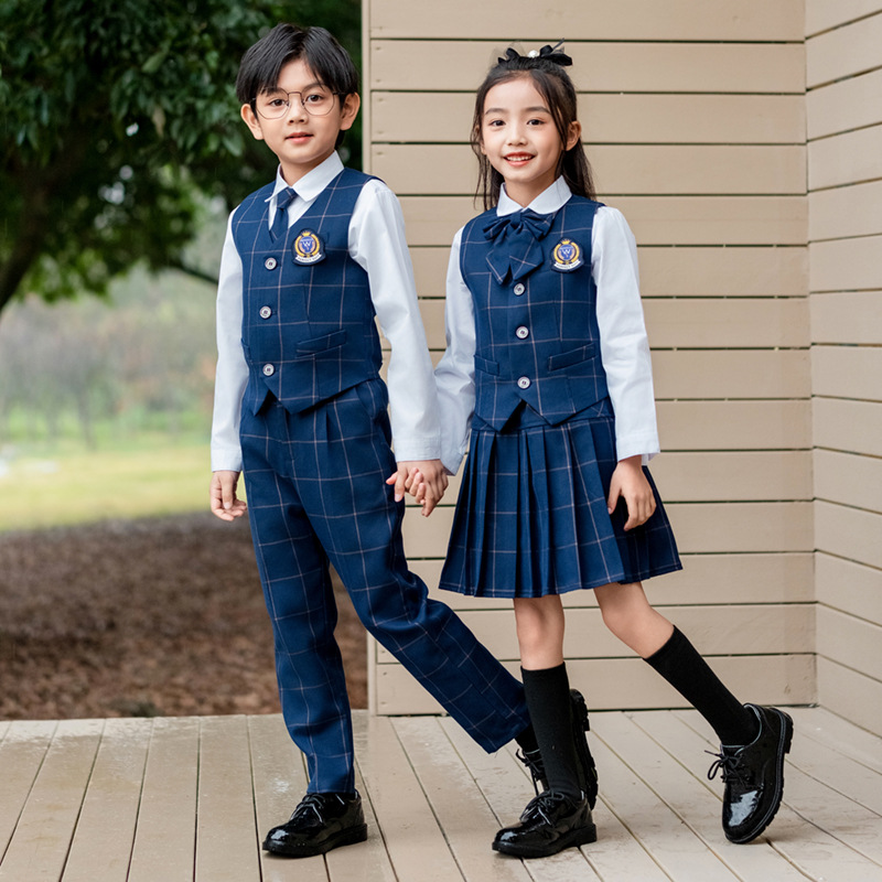 เด็กอังกฤษลายสก๊อตเสื้อกั๊กเสื - Kids Education School บทวิจารณ์และราคา